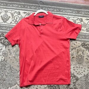 Malagrida Italian made orange/red polo shirt